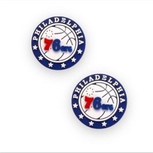 (2) BRAND NEW Philadelphia 76ers Croc Charms Basketball